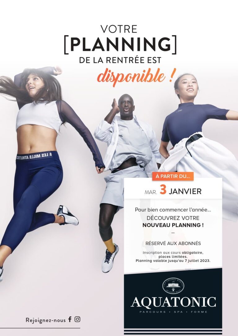 planning cours fitness aquatonic nantes