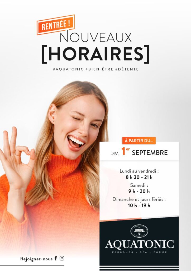 horaires aquatonic nantes