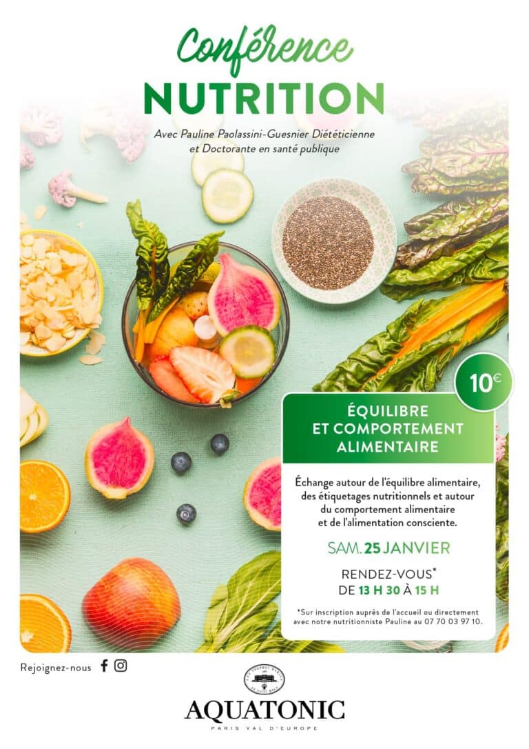 Conférence Nutrition Paris Val d'Europe