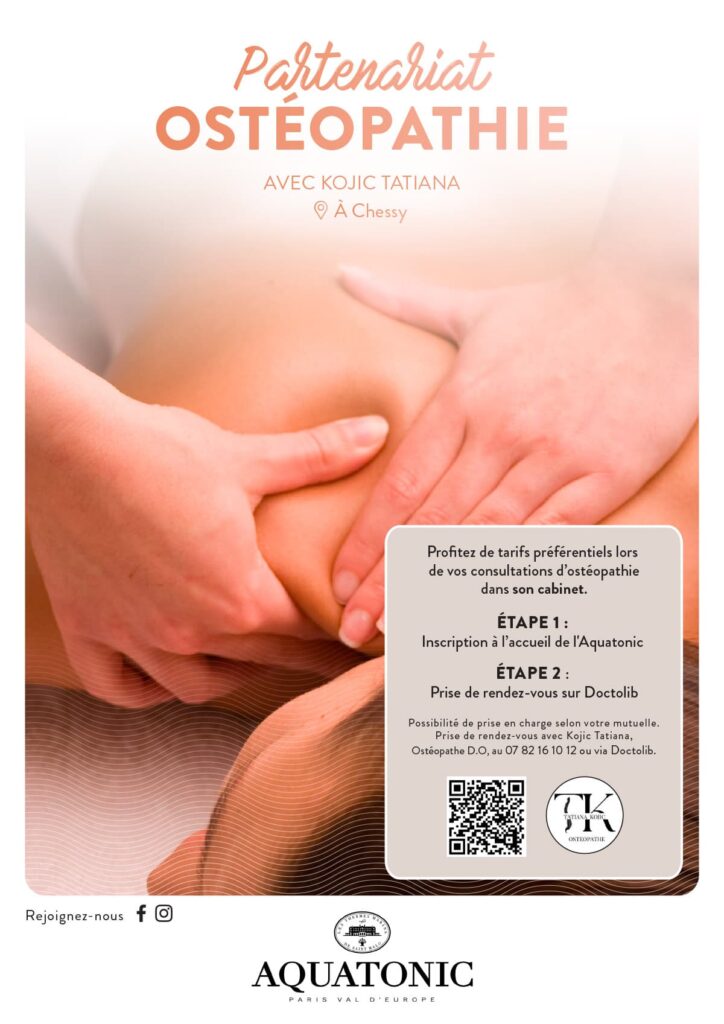 Partenariat ostéopathié aquatonic paris