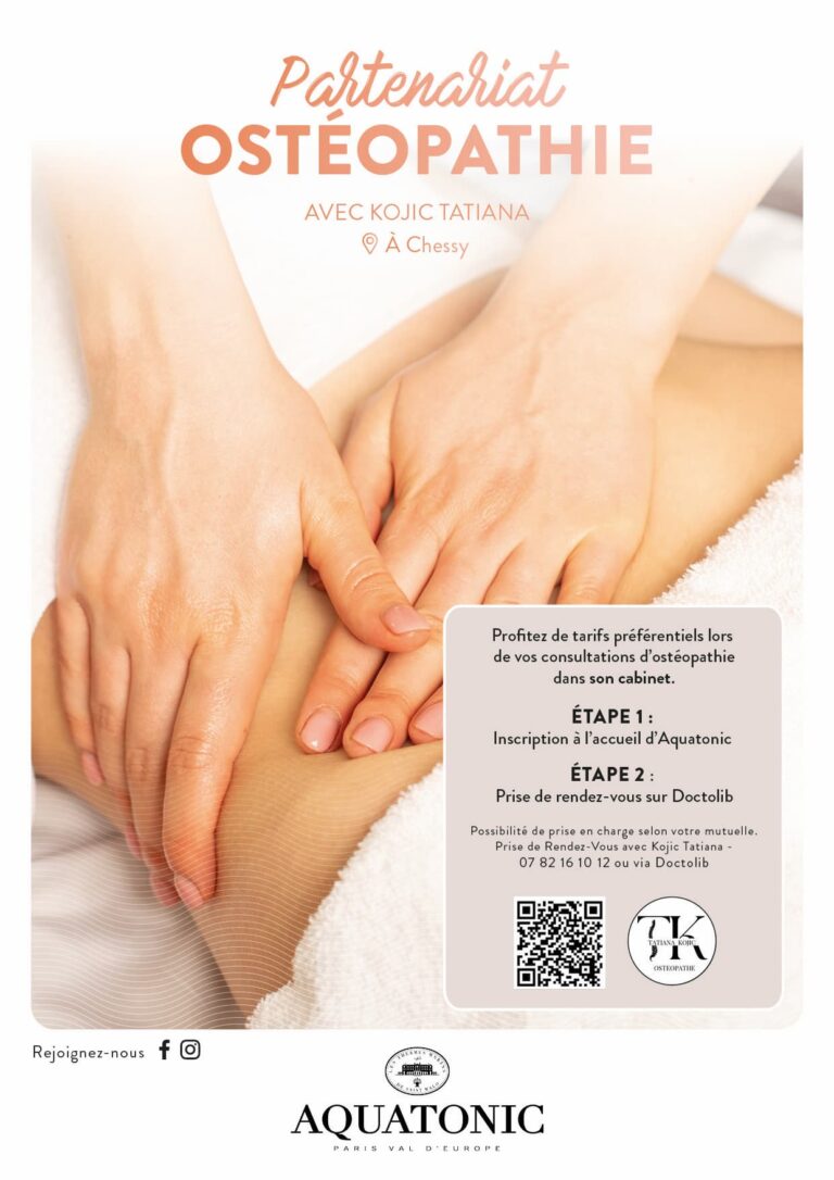 Partenariat ostéopathié aquatonic paris