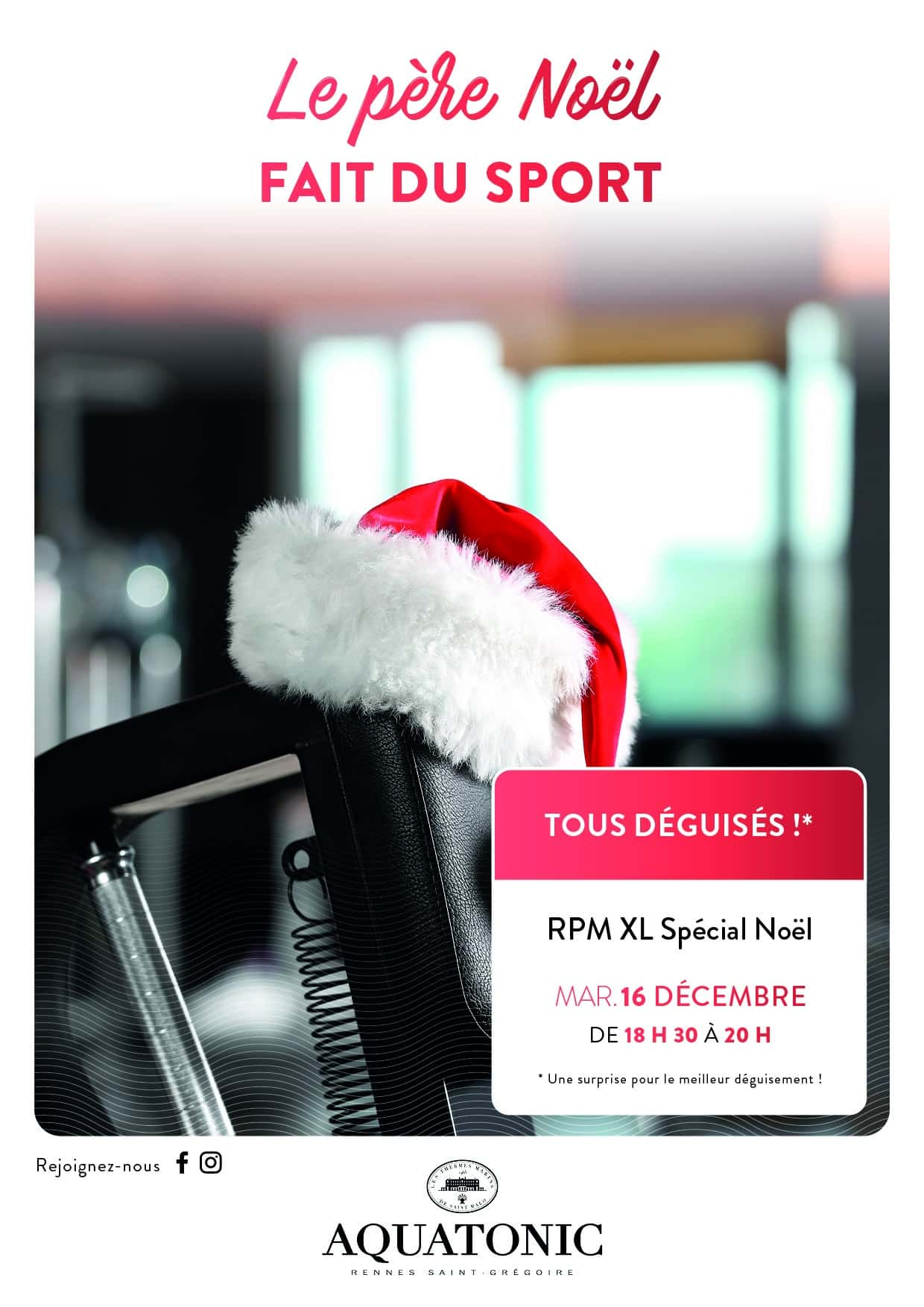 pere noel fait du sport rennes