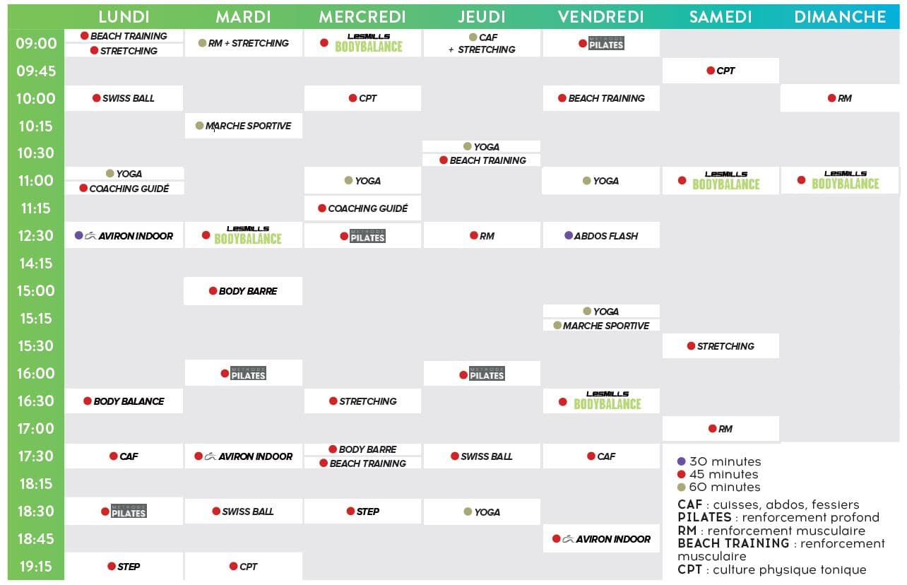 Planning Fitness a Saint-Malo